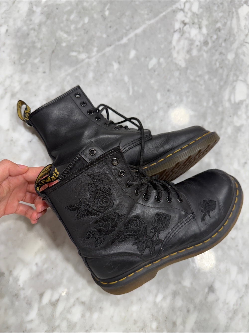 Dr. Marten's 1460 VONDA MONO WOMEN'S FLORAL BOOTS - Picture 2 of 6